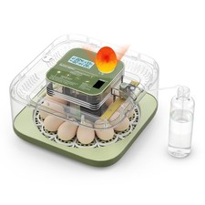 12 Egg Incubator with Humidity Display  Built-in Candler, Automatic Turner, ...