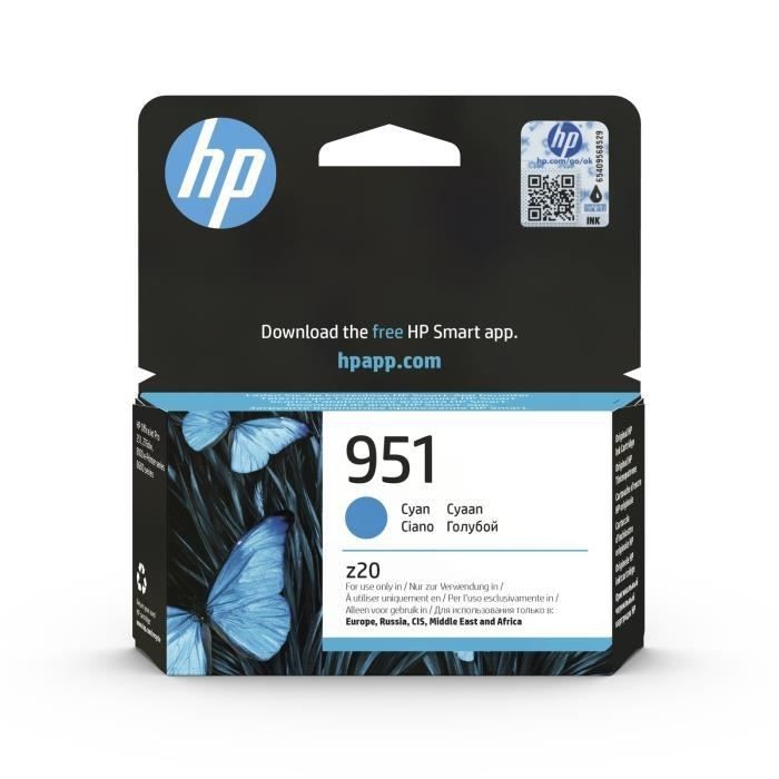 Cartouche d'Encre Cyan HP 951 Authentique CN050AE pour Imprimante OfficeJet Pro