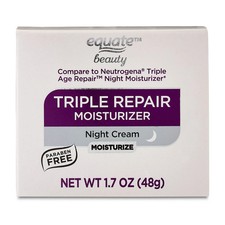 Equate Beauty Triple Repair Moisturizer Night Cream 1.7 OZ