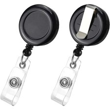 Retractable Name Badge Holder Reel with Alligator Clip for Teachers Office ID