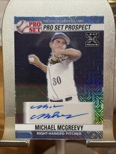 1/1 SSP Auto Michael Mcgreevy 2021 Leaf Metal Pro Set Rookie RC AUTOGRAPH AQUA