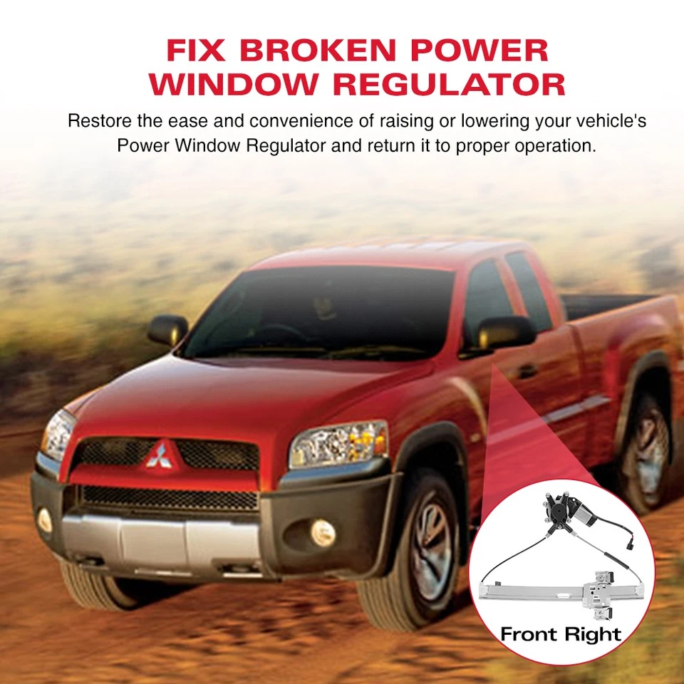 Power Window Regulator & Motor Front Left Side For 2006-2009 Mitsubishi Raider Foto 4 de 4