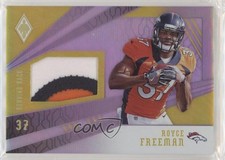 2018 Panini Phoenix RPS Memorabilia Yellow Prime 22/25 Royce Freeman #23 7l6