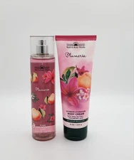 Bath & Body Works Plumeria Fine Fragrance Body Mist & Body Cream Set of 2
