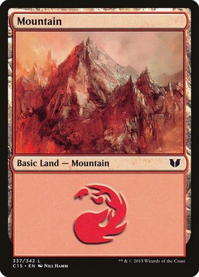 10x Mountain Basic Land (random art versions) - NM/LP - Commander 2015 - MTG