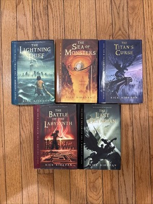 Percy Jackson Olympians HC Set, Lightning Thief Series 1st Ed OOP VERY GOOD