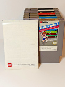 Nintendo NES 8 Game Lot UNTESTED Athletic World w/ Manual Commando Skate