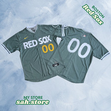 Custom Boston Red Sox Dark Green City Connect Men's Jersey Stitched
