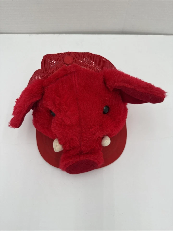 Vtg Arkansas Razorback Boars Head  Baseball Cap Hat Trucker Wilkinson Mfg 80s - Image 2 of 4