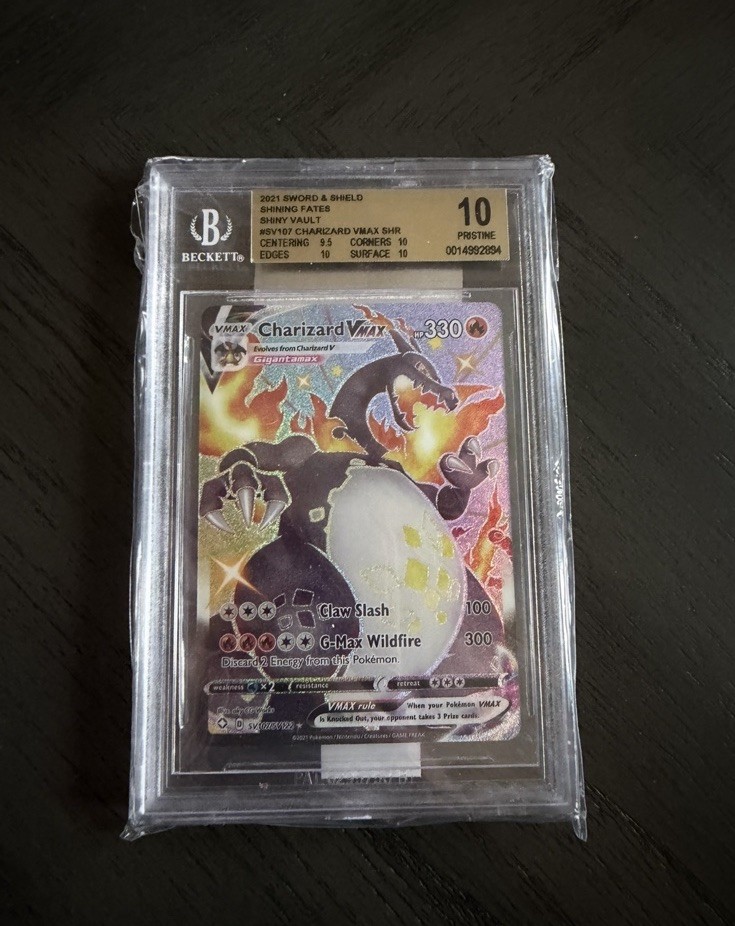 Charizard VMAX SV107 - BGS 10 - Shining Fates Graded Pokemon Card PRISTINE