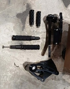 Black Forward Controls Footpeg For Harley Softail Fat Boy FLSTF Slim FLS 00-17