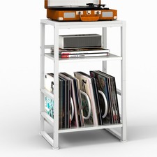 Record Player Stand,3-Tier Record Player Table with U-Shaped Vinyl Storage Up...