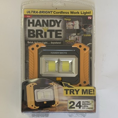 Handy Brite Cordless Magnetic LED Work Light 500 Lumens Black/Orange w/ 3 AA