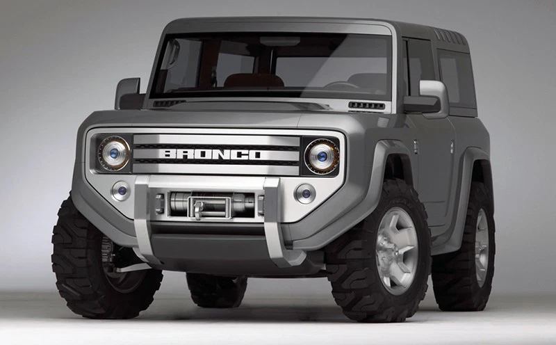 The concept version of a new Ford Bronco, revealed in 2004
