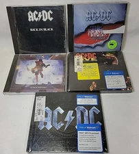 Lot Of 5 CDs AC/DC Live Back In Black Razors Edge Black Ice Blow Up Your Video 