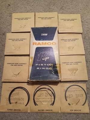 NOS TRW Ramco Piston Ring Set 7676M .030 Bore 57-67 FORD Mercury 352 V8.