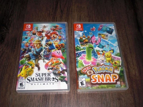 New Pokemon Snap + Super Smash Bros Ultimate Nintendo Switch Brothers U GET BOTH