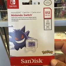 SanDisk 512GB Micro SD microSDXC Memory Card Nintendo Switch Pokemon Gengar