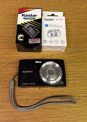 Sony Cyber-Shot DSC-W510 BLACK  12.1MP Digital Camera Black TESTED Charger +