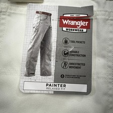 Wrangler Workwear Painter Pants Mens 38x30 Relaxed Fit Durable Construction Work