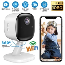 HD 1080P 360° Camara De Seguridad WIFI Para Casa Con Vision Nocturna y Audio US