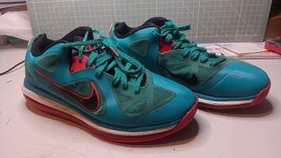 Nike LeBron 9 Low Herren Basketballschuhe Low-Top Türkis Rot Schwarz