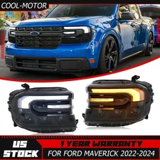 Triple Beam Full LED Headlights For Ford Maverick 2022-2024 Head Lamps Assembly