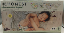 The Honest Company Clean Four Print Pack, Size 5 Count, 84 Diapers FREE SHIP