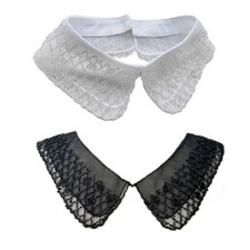 Women s Stylish Organza False Collar with Embroidery Beaded Blouse Collar Decors