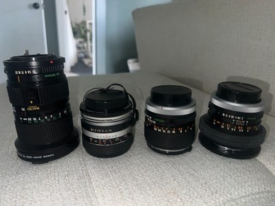 CANON FD LENSES. GREAT CONDITION! 4 Adapters.