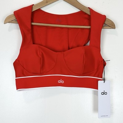 NWT Alo Yoga Airlift Alignment Bra Bright Red Size M W9824R Studio