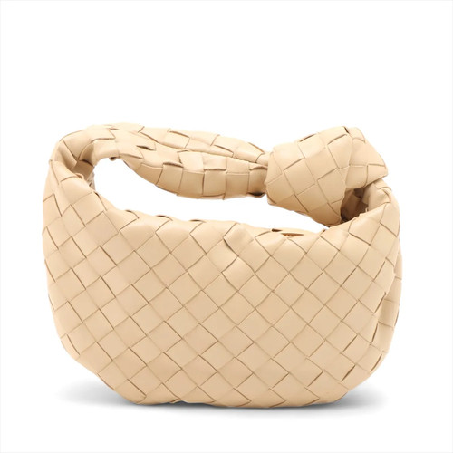 Bottega Veneta Intrecciato Mini Jodi Leather Hand bag Beige