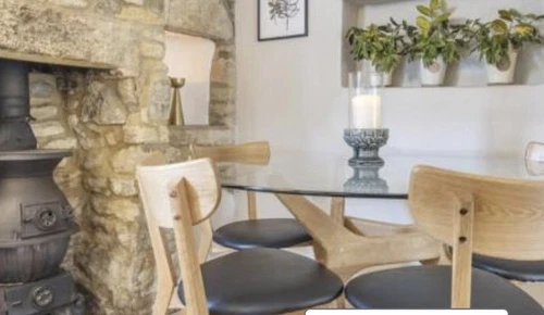 Dining Table - Round Glass Plus Chairs