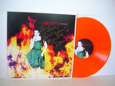 THE MOTELS Apocalypso Original AUTOGRAPHED ORANGE VINYL LP 2011 OMNIVORE OVLP-7