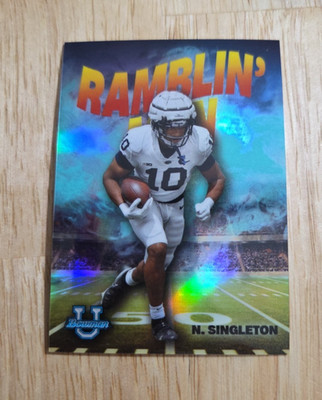 2022 Bowman Chrome University NICK SINGLETON Ramblin Man Aqua Refractor /150 SP