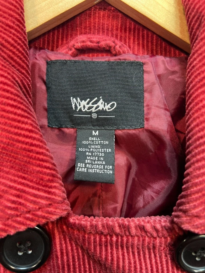 Mossimo Supply Co. Mujer Chaqueta Pana Doble Pecho Manga Larga Talla M Roja Foto 3 de 4