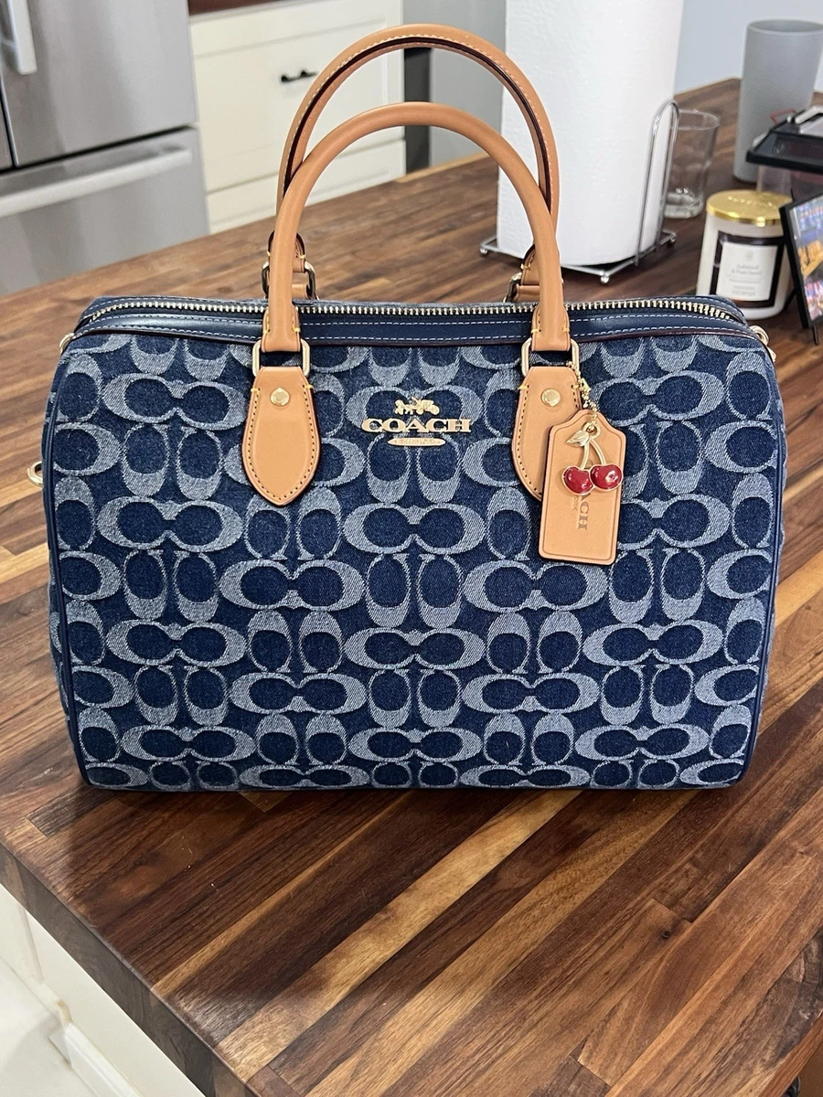 Coach Blue Signature Handbag for sale | eBay