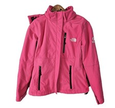 WOMANS PINK NORTH FACE ATHLETIC JACKET HOODED SUMIT SERIES SIZE Small 