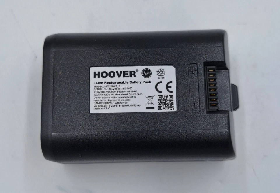 BATTERIA AL LITIO 21,6V 2,5 Ah 35602207 (B011) PER ASPIRAPOLVERI HOOVER - Imagen 2 de 4