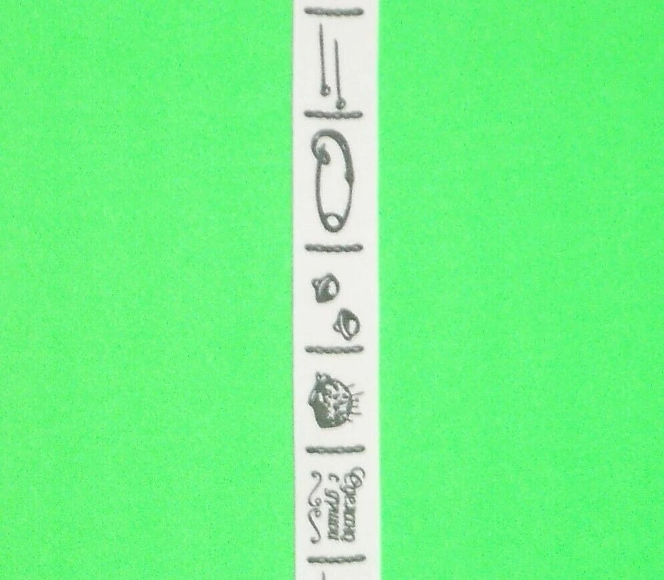 Fabric Ribbon: Printed with Sewing Designs: Labels, Craft: 16mm wide: UK - Image 3 of 4