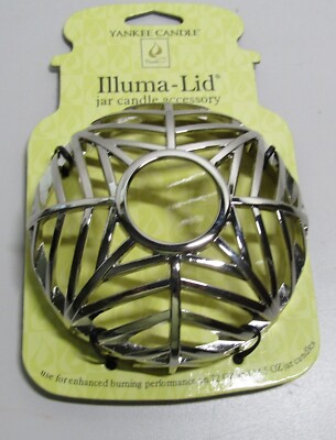 Yankee Candle Illuma-Lid Jar For 14/ 22oz Jar Candles Straight Lines NEW