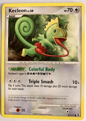 KECLEON - 67/111 - Rising Rivals - 2009 - Common - Pokemon Card