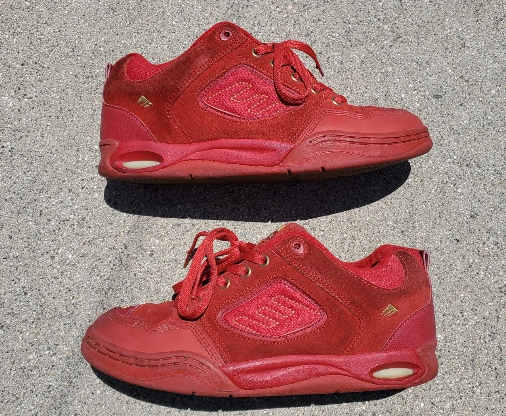 Emerica Reynolds 1 Red Red Skate Shoe VTG Size 11.5 eBay