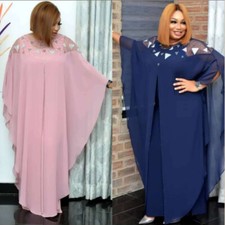 African Moroccan Abaya Muslim Women Maxi Dress Dashiki Kaftan Evening Party Gown
