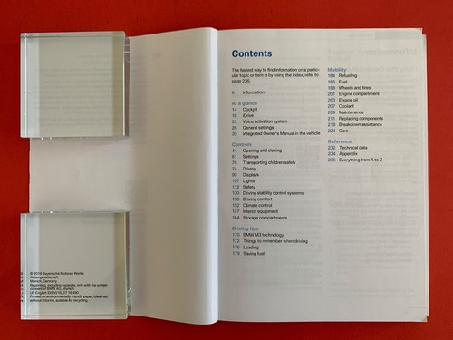 2017 BMW (F80) M3 M-3 Sedan Owners Manual + Supplemental Books Set + OEM M Case - Foto 4 di 7