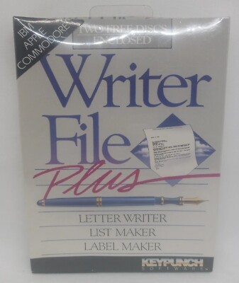 Commodore 64/128 Writer File Plus - Letter Writer, List Maker, Label Maker * New