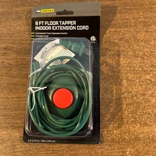 Pro Essentials 9 Ft Floor Tapper, indoor Extension Cord 3 Outlet