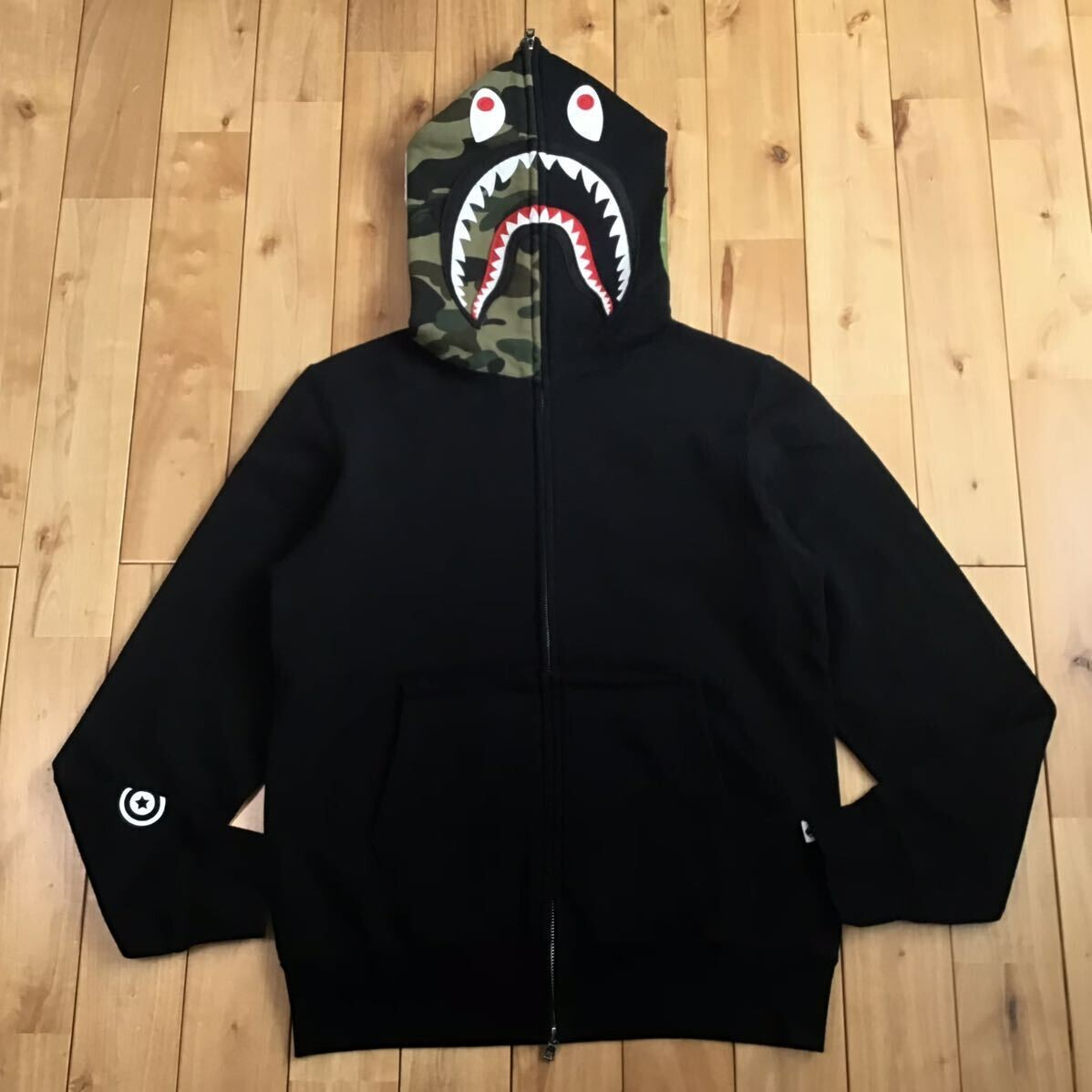 PUSHA-T × BAPE camo Shark full zip Hoodie A Bathing Ape Size M | eBay