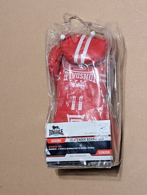 Lonsdale London Contender Boxing Beginners Gloves Red Junior
