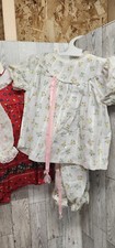 Vtg 70' Baby Girl Dress Romper Lot Ruffles Lace Floral Dress Farm Polly Flenders